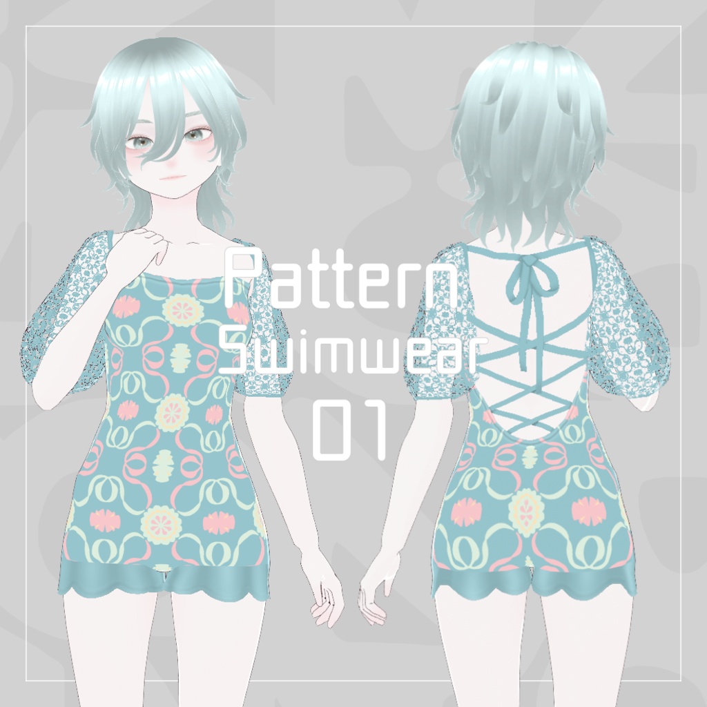 【VRoid】Pattern swimwear