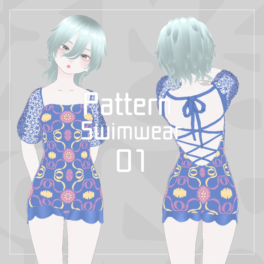【VRoid】Pattern swimwear