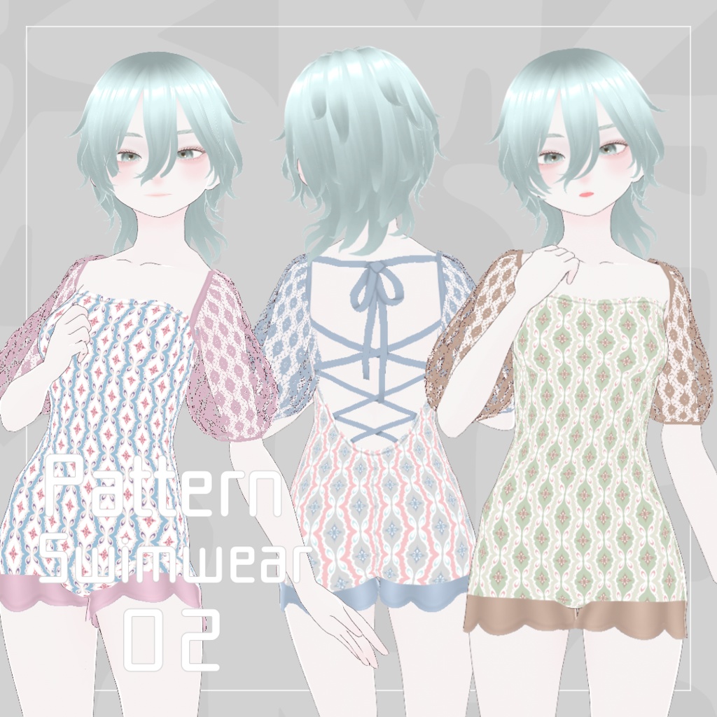 【VRoid】Pattern swimwear