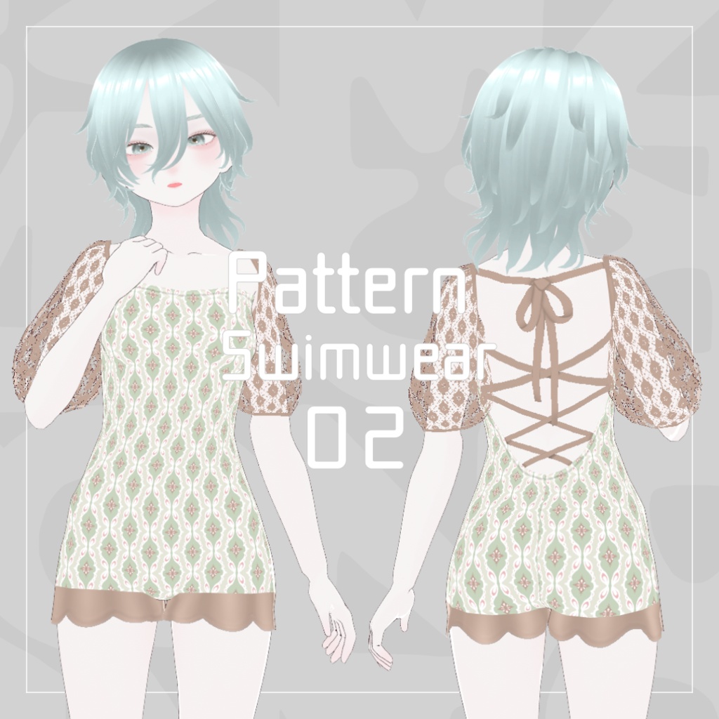【VRoid】Pattern swimwear
