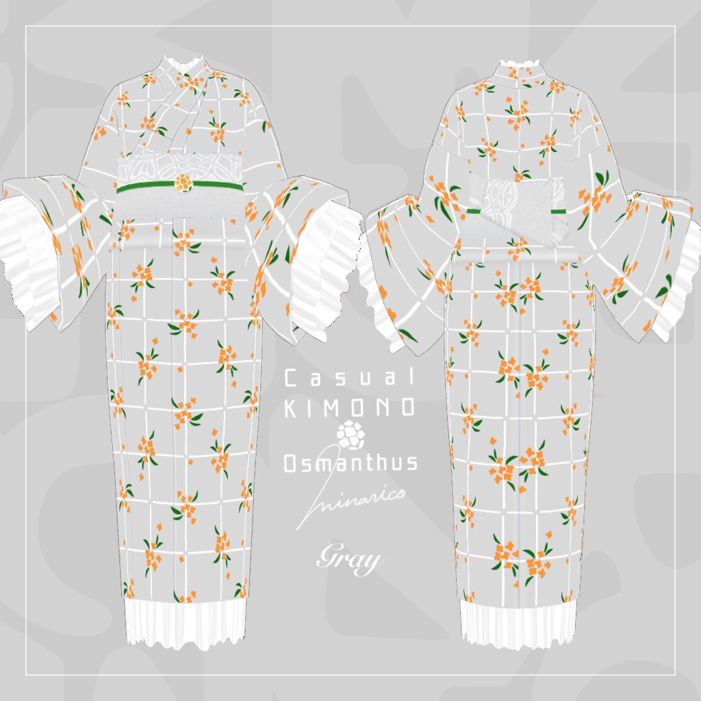 【VRoid】Casual Kimono : Osmanthus