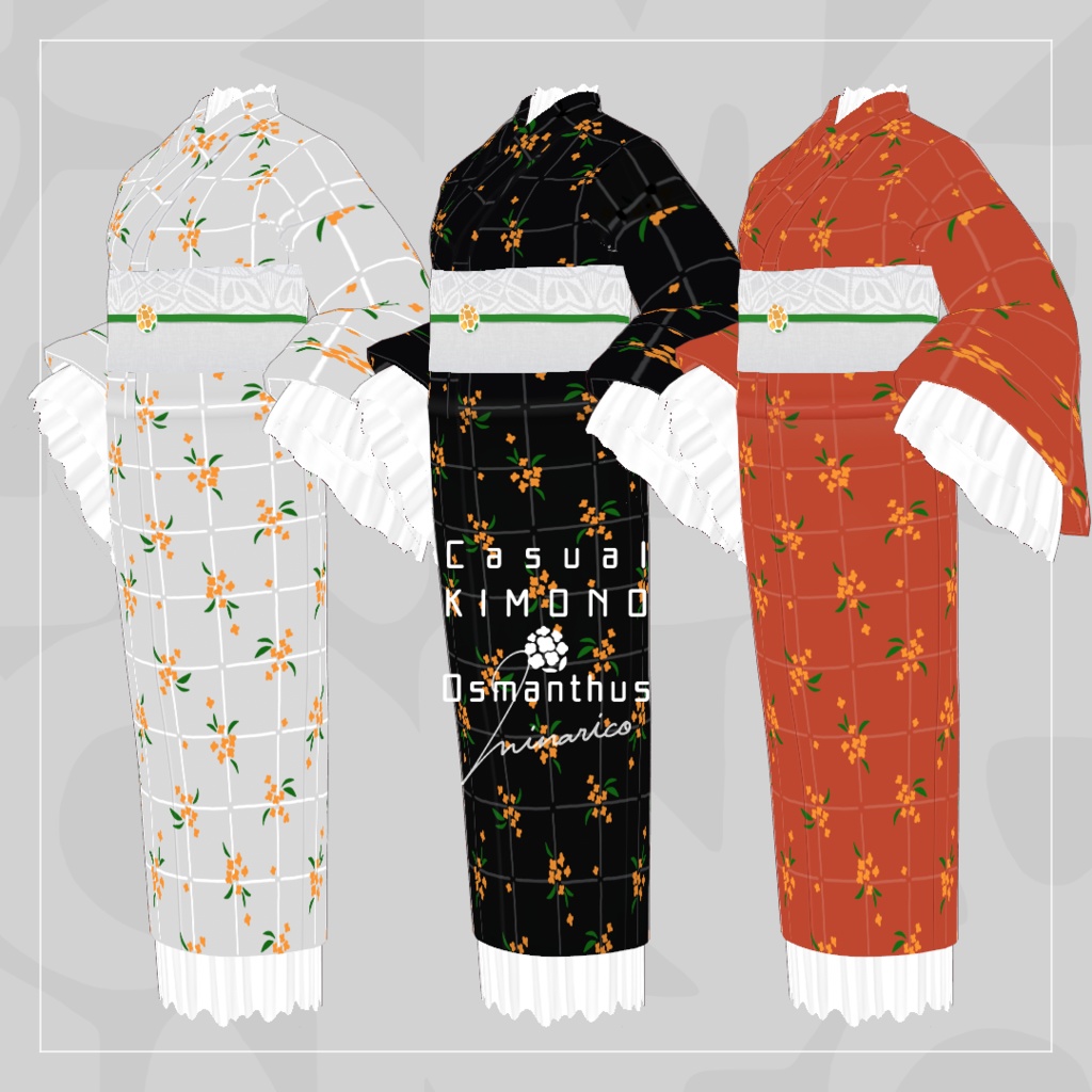 【VRoid】Casual Kimono : Osmanthus