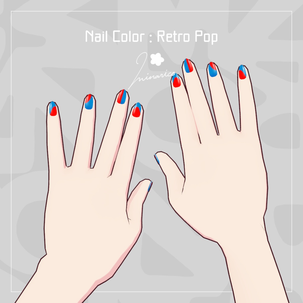 【VRoid】Nail Color : Retro Pop Set