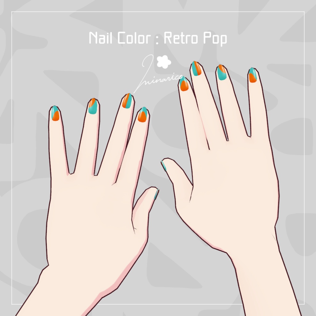 【VRoid】Nail Color : Retro Pop Set