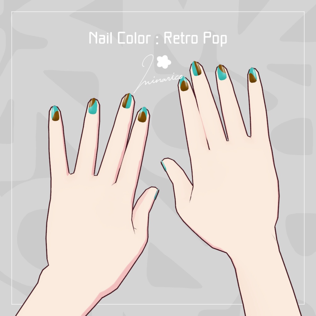 【VRoid】Nail Color : Retro Pop Set
