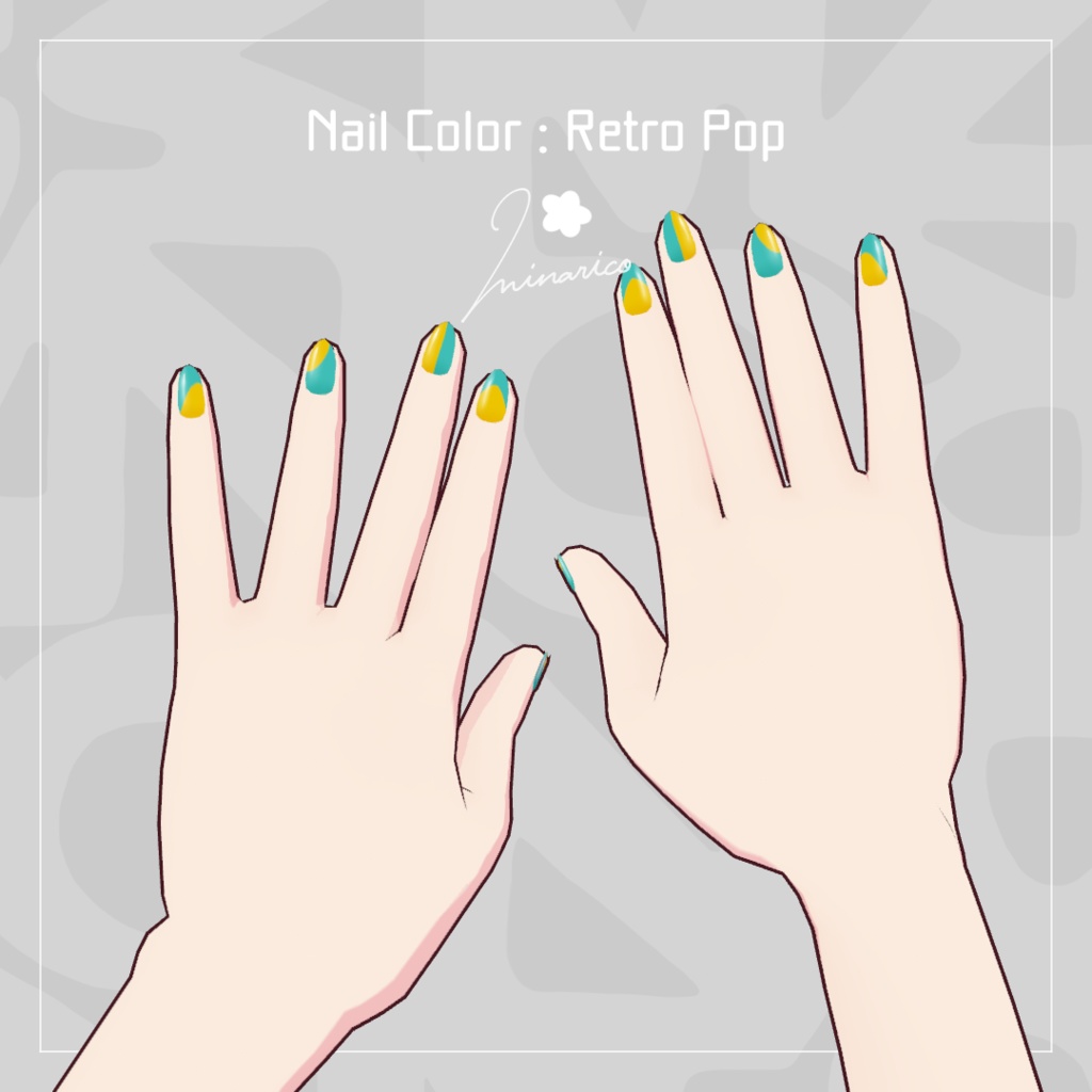【VRoid】Nail Color : Retro Pop Set