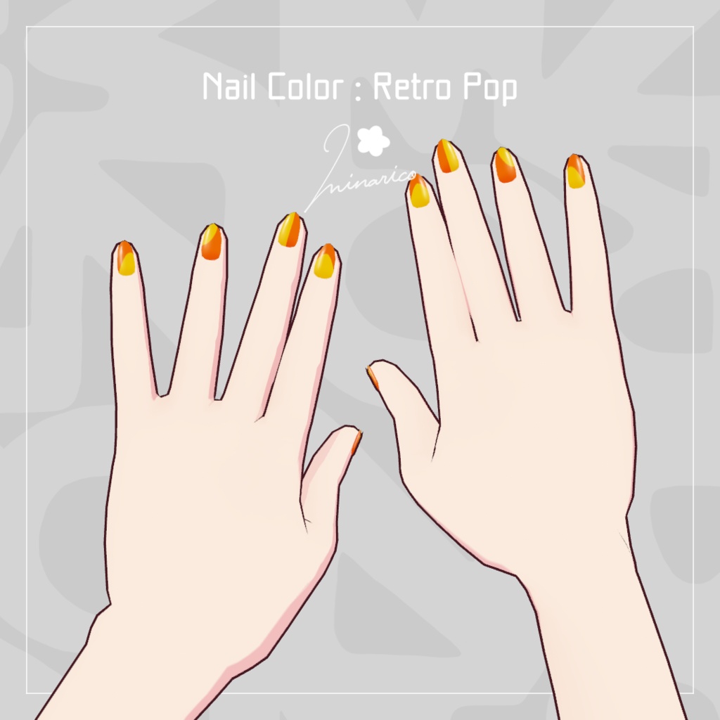 【VRoid】Nail Color : Retro Pop Set