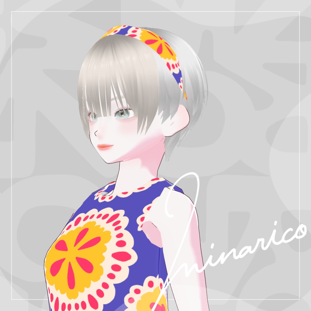 【VRoid】Retro Pop A-Line mini Dress