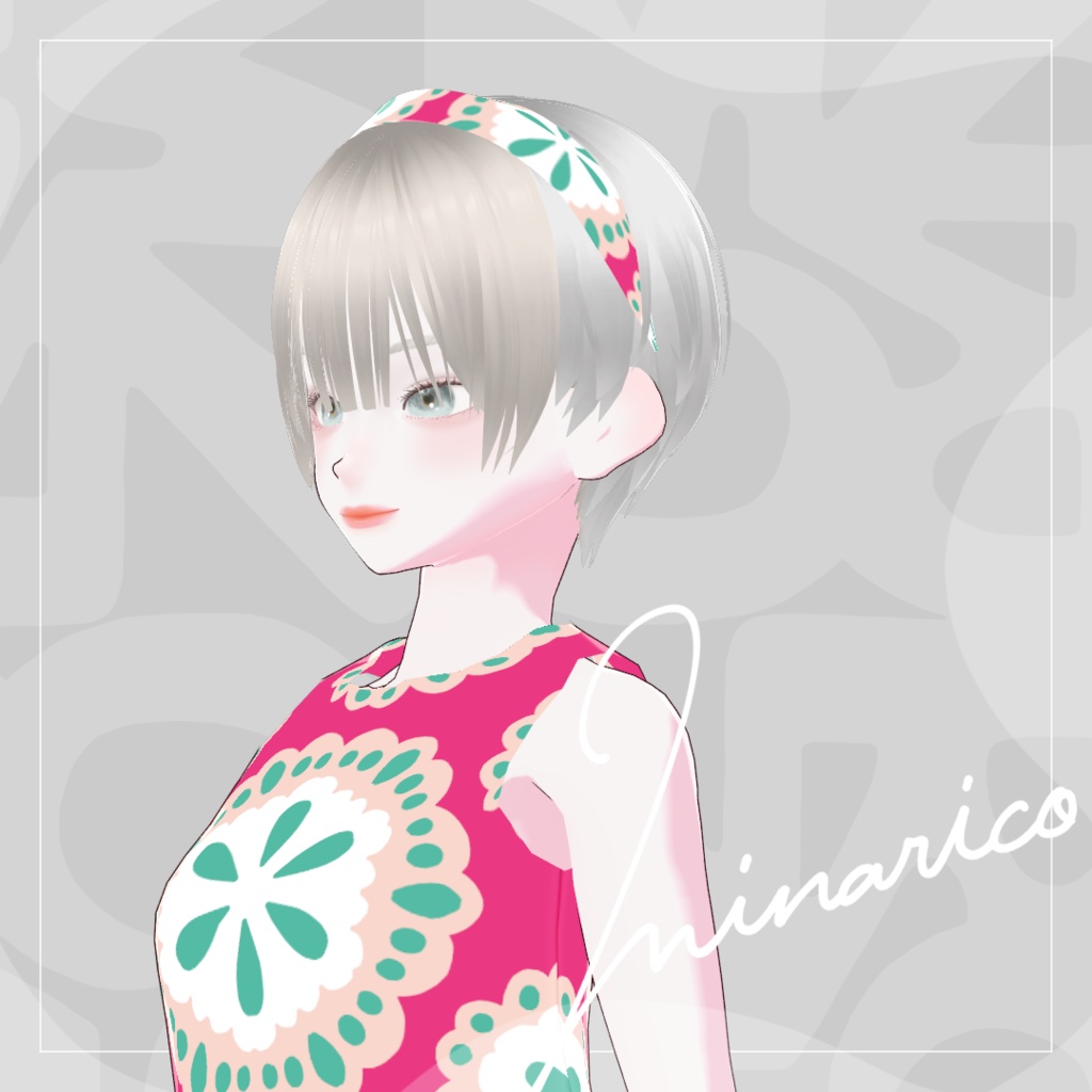 【VRoid】Retro Pop A-Line mini Dress