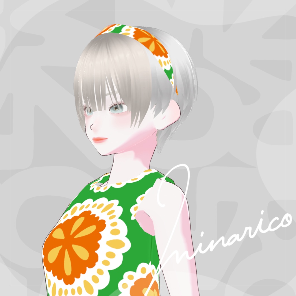 【VRoid】Retro Pop A-Line mini Dress