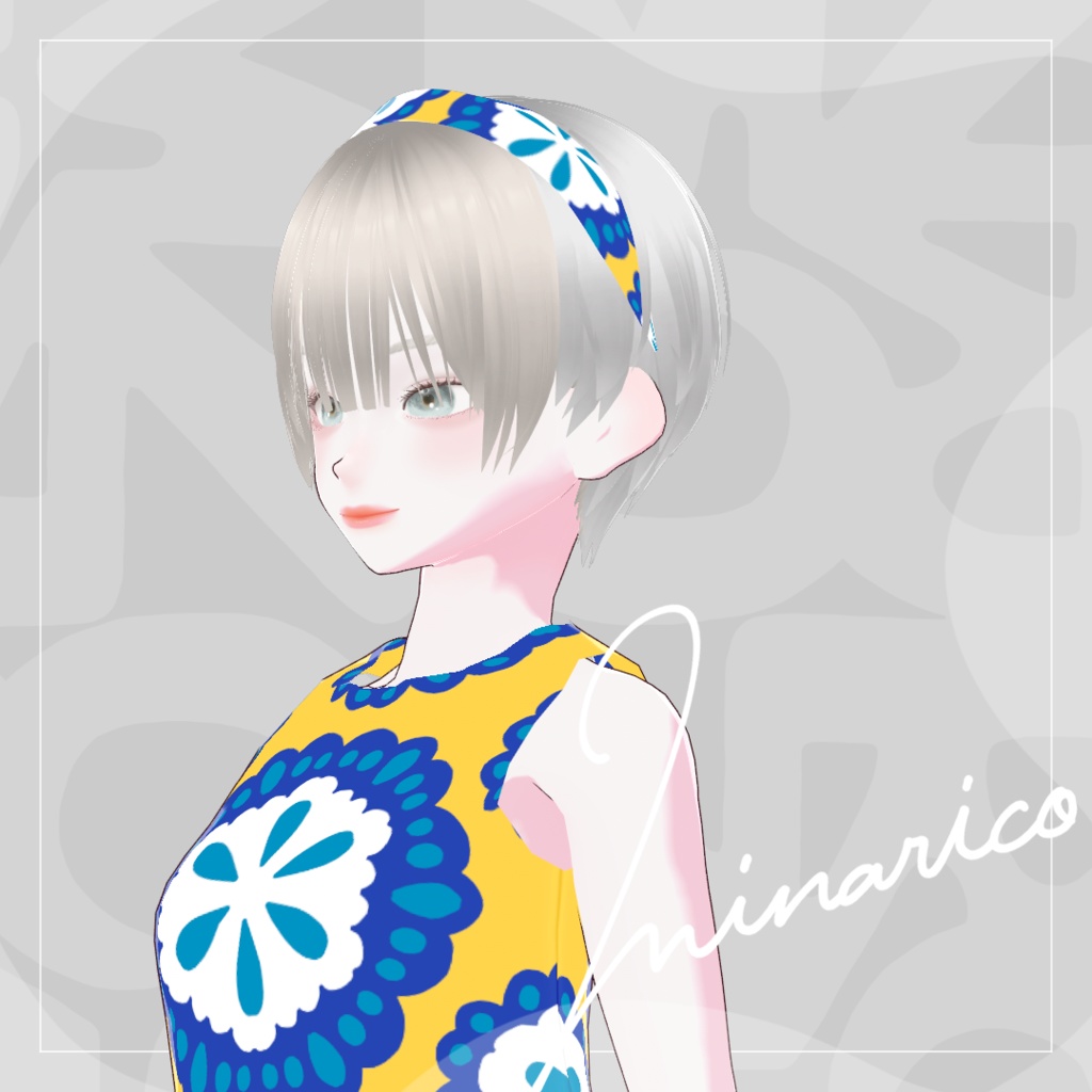 【VRoid】Retro Pop A-Line mini Dress