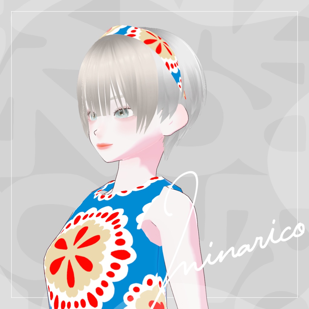 【VRoid】Retro Pop A-Line mini Dress
