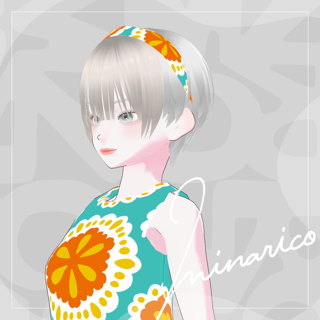 【VRoid】Retro Pop A-Line mini Dress