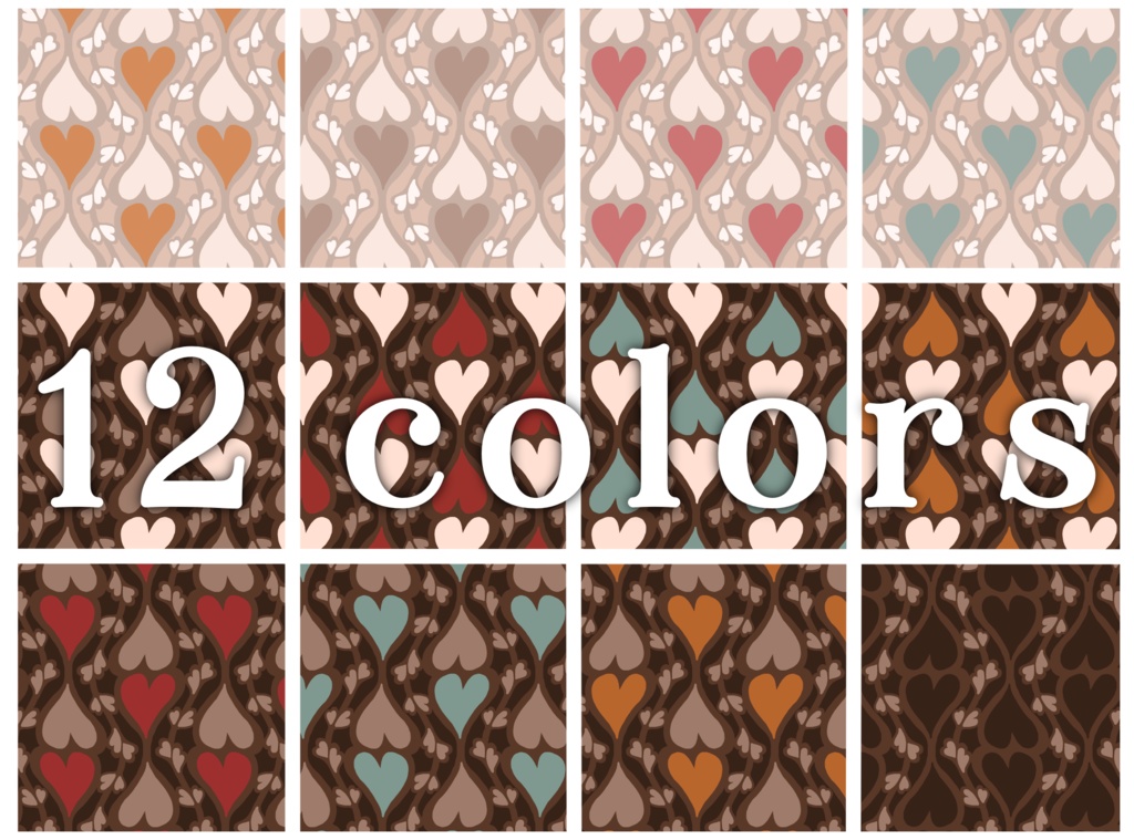 【柄テクスチャ】Heart Pattern 2025【テキスタイル】