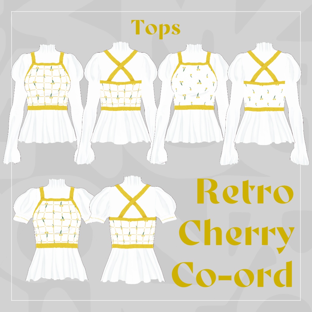 【VRoid】Retro Cherry Co-ord