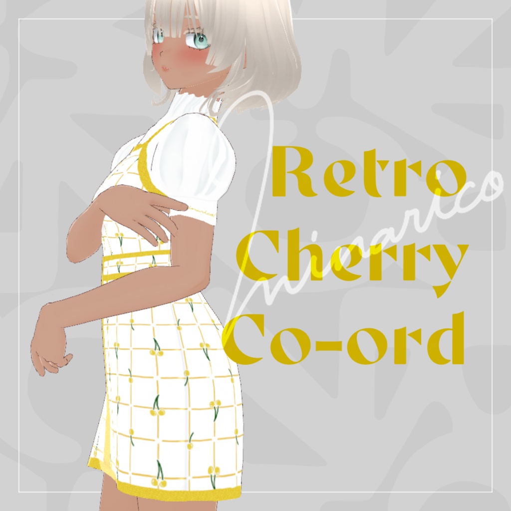 【VRoid】Retro Cherry Co-ord