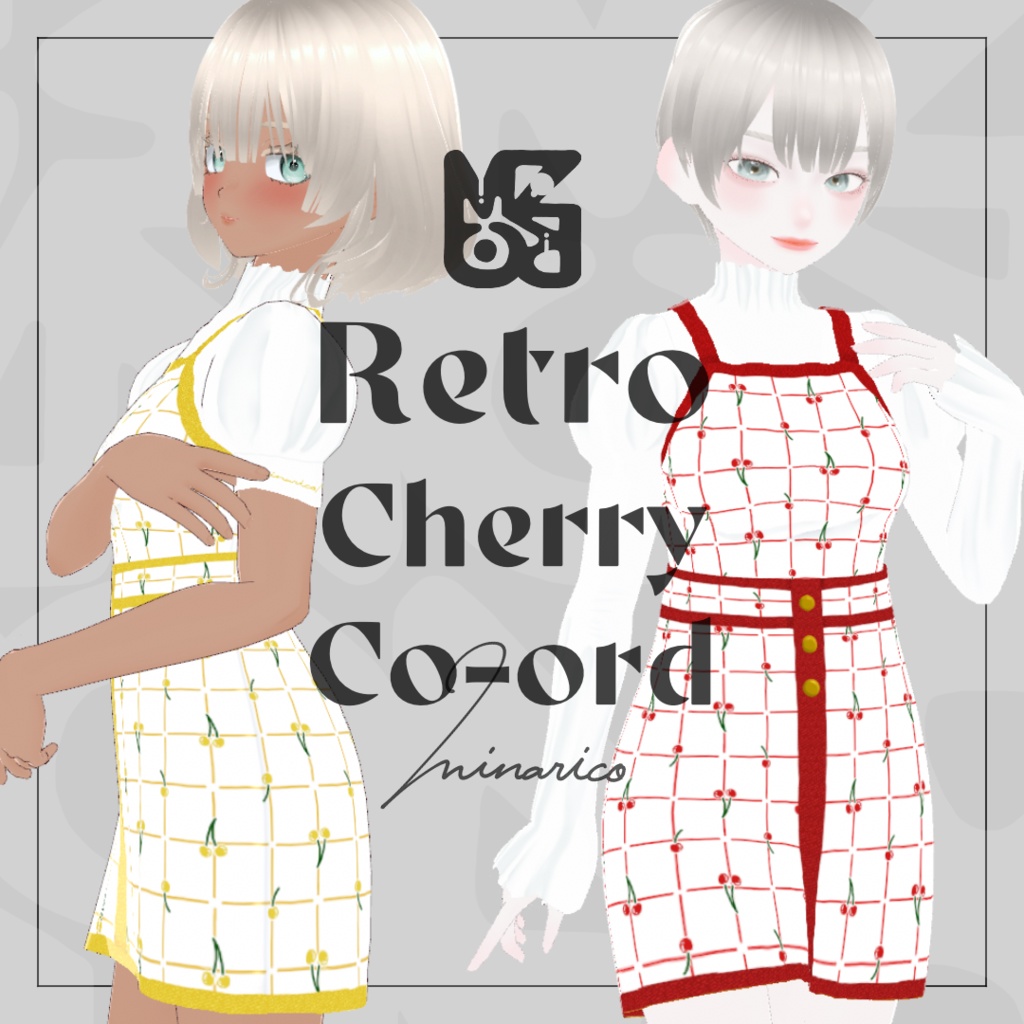 【VRoid】Retro Cherry Co-ord