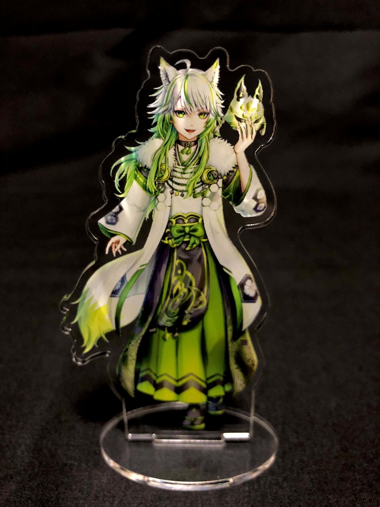 月城わらび アクリルスタンド ver.天狐衣装【高さ:10cm 幅:約5cm 厚み:3mm】