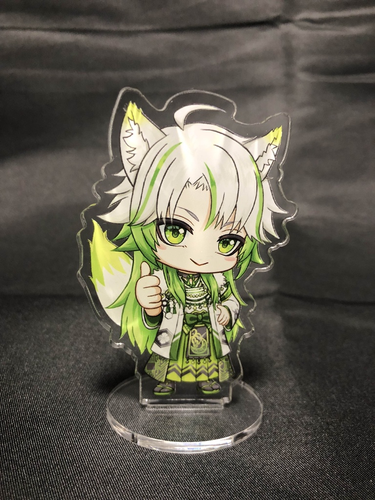 チビ月城わらび アクリルスタンド ver.天狐衣装【高さ:7.5cm 幅:5cm 厚み:3mm】