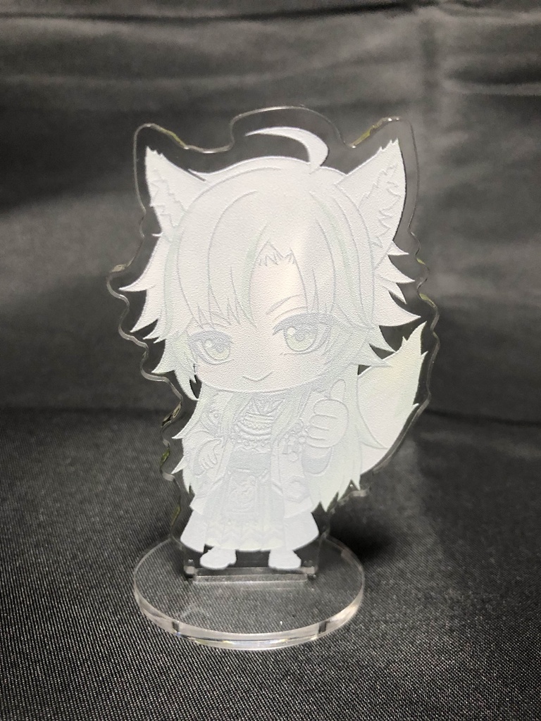 チビ月城わらび アクリルスタンド ver.天狐衣装【高さ:7.5cm 幅:5cm 厚み:3mm】