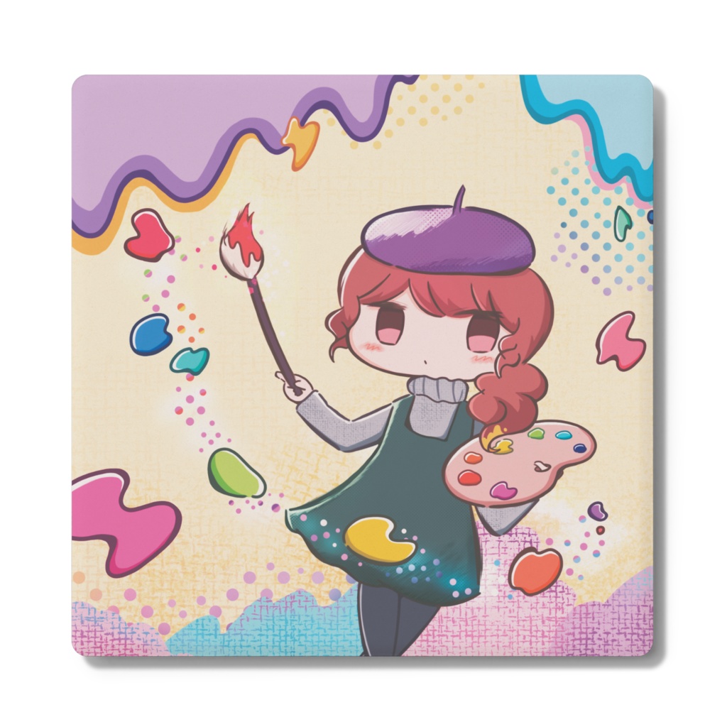 お絵描き栗本さん コースター