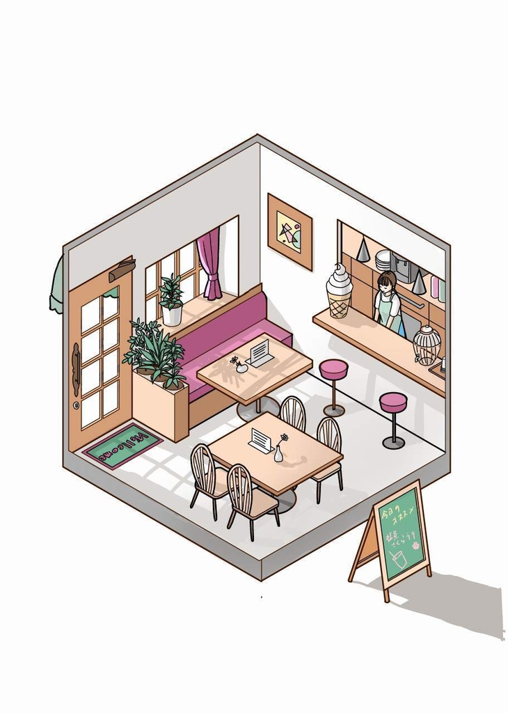 箱庭辞典（Cafe）ポストカード