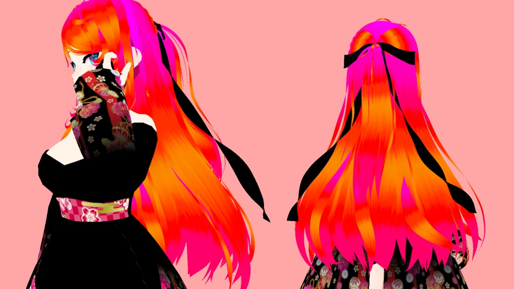 [VRoid Stable] Sunset flame hair texture