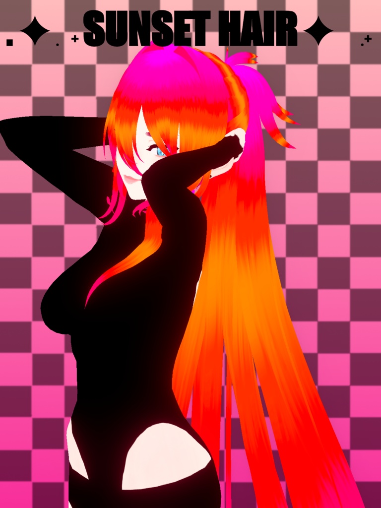 [VRoid Stable] Sunset flame hair texture