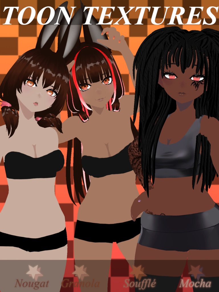 [Vroid Stable] Toon Body Textures- Naturals 2