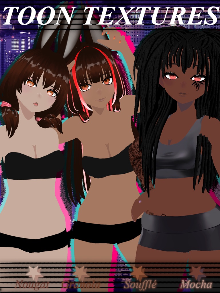 [Vroid Stable] Toon Body Textures- Naturals 2