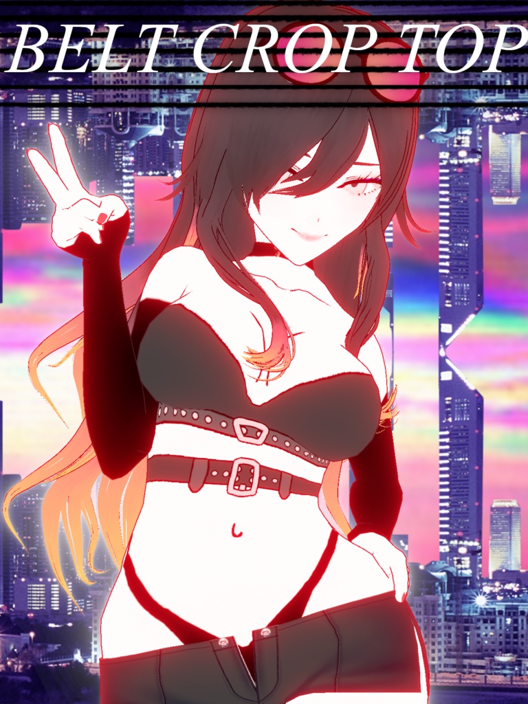 [Vroid Stable] Belt Crop Top