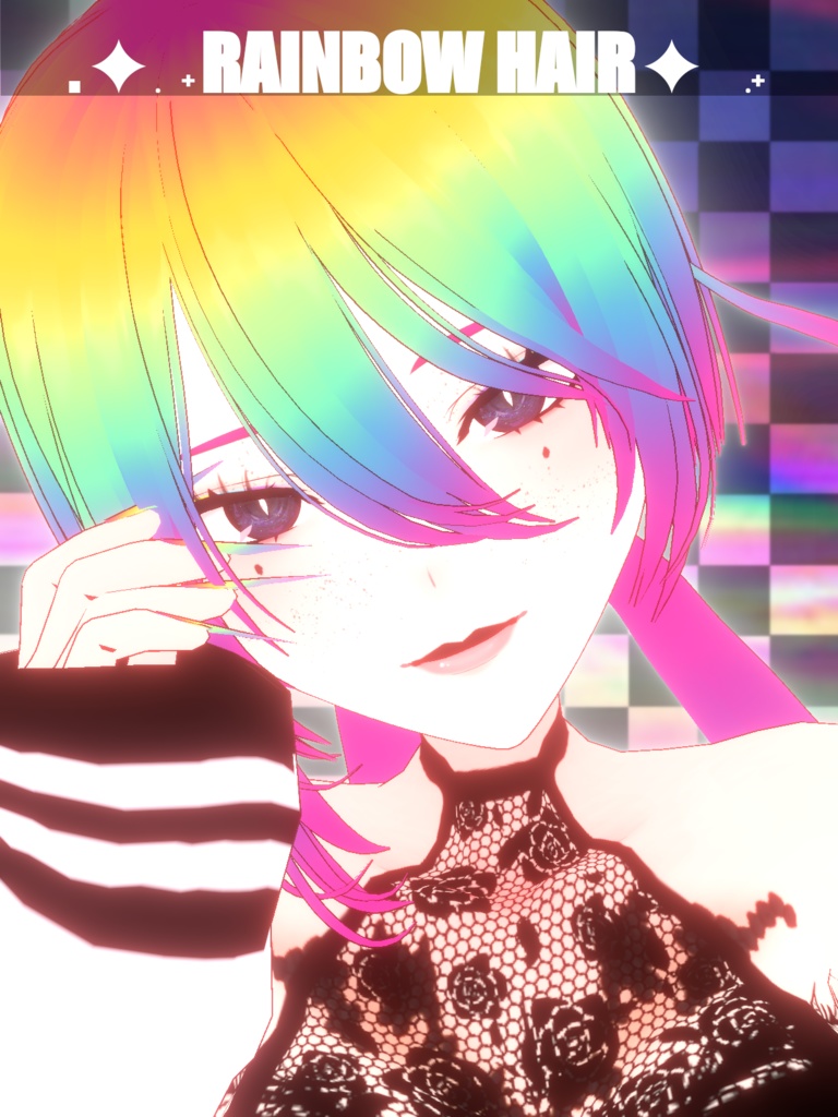 [Vroid Stable] Rainbow Hair Texture