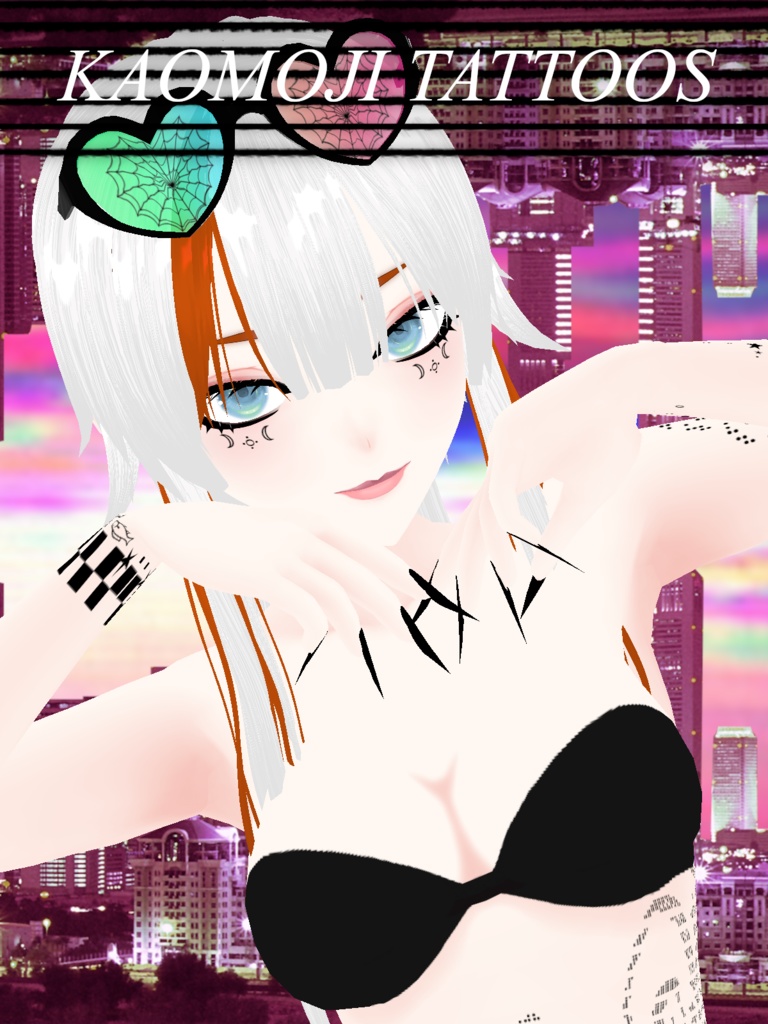 [Vroid Stable] Kaomoji Tattoos