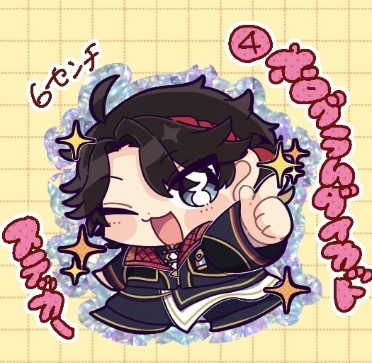 【非公式】ホログラムダイカットステッカー/明那