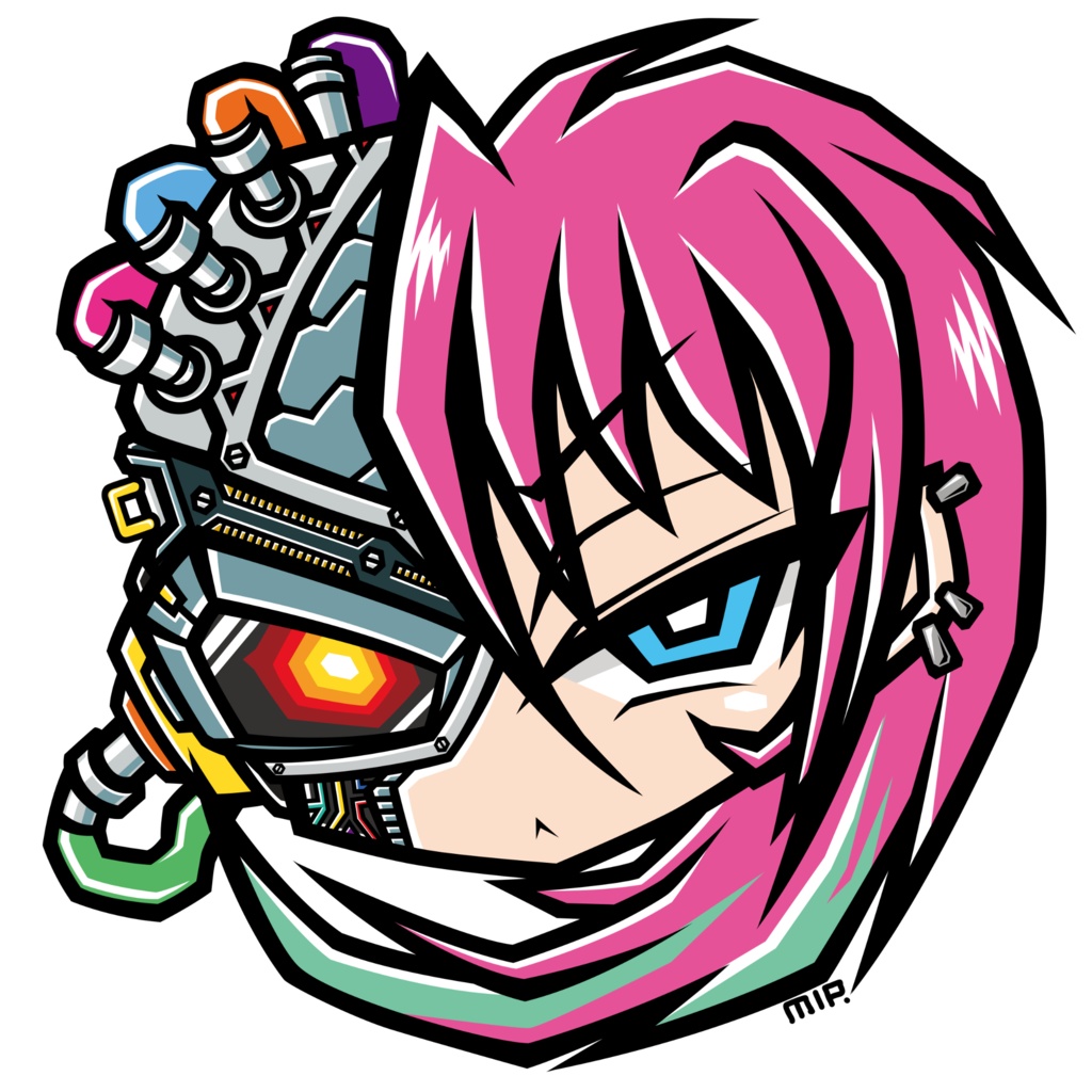 "Tekko〜CyberGirl" Acrylic key chain/「鉄子〜サイバーガール」アクリルキーホルダー