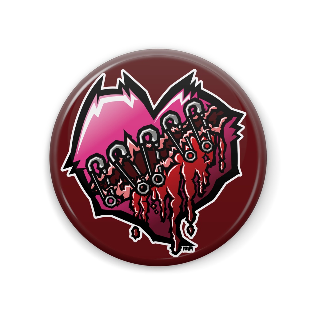"Punkish Heart" Can Badge/「パンキッシュハート」缶バッジ