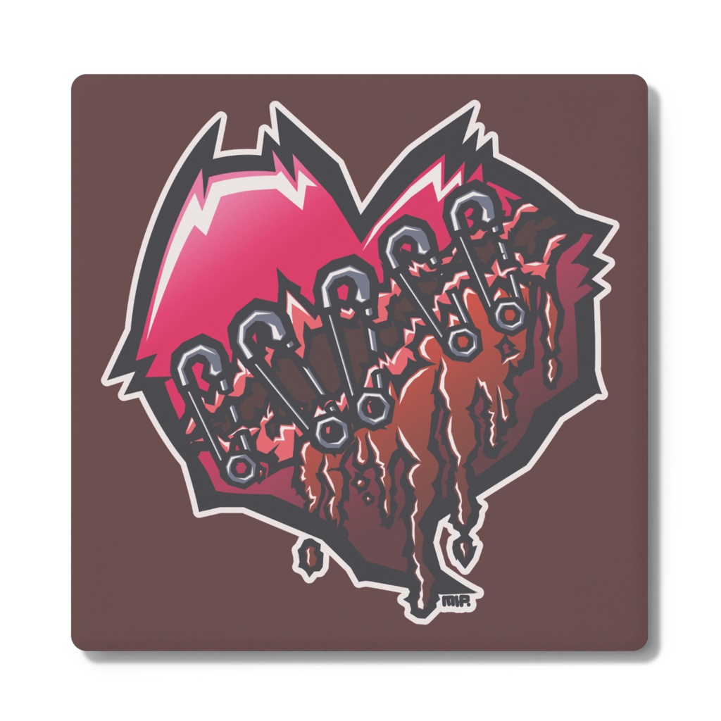 "Punkish Heart" Coaster/「パンキッシュハート」コースター