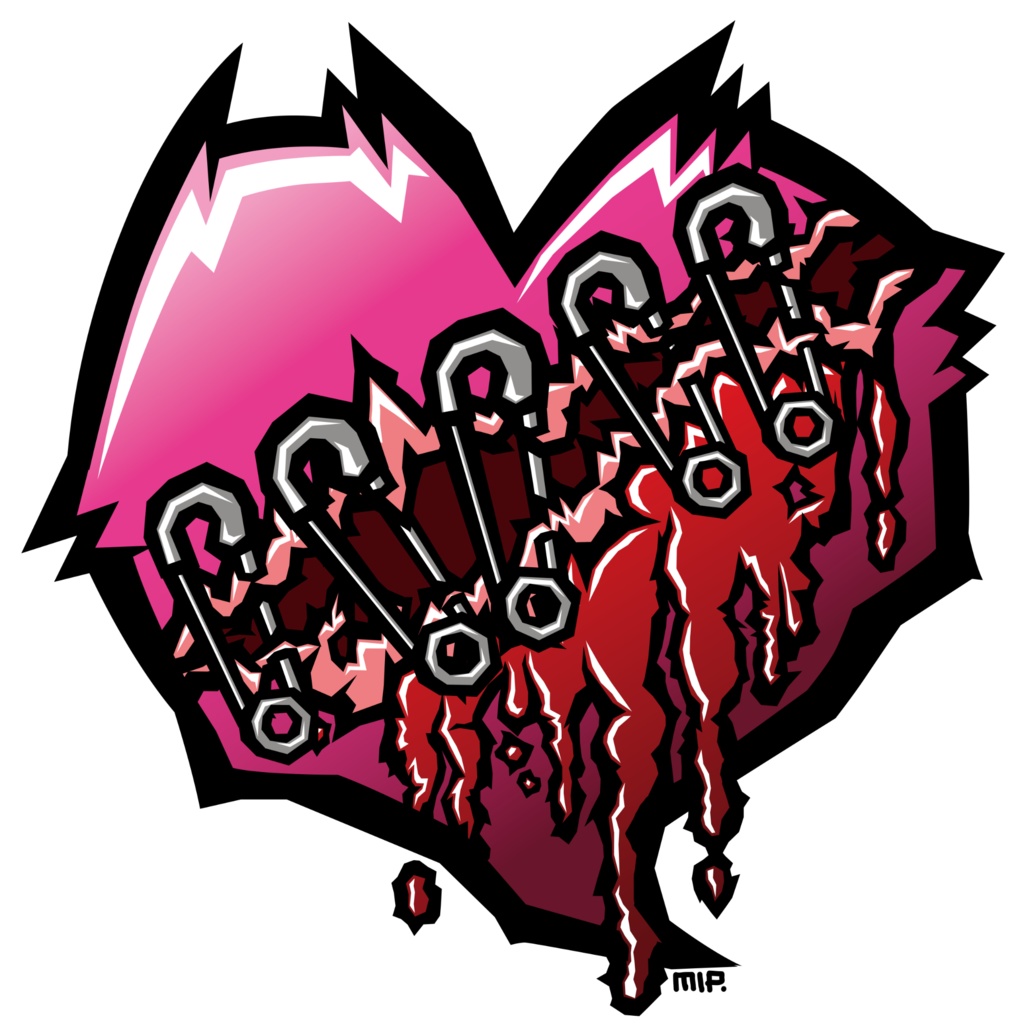 "Punkish Heart" Coaster/「パンキッシュハート」コースター