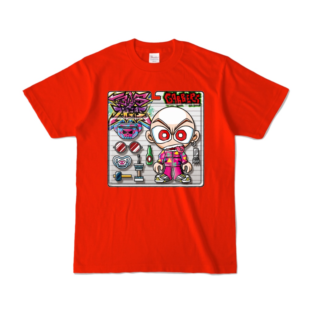 【BUGsTREAT/バグストリート】「ガバズ(フィギュア)」Tシャツ（レッド）