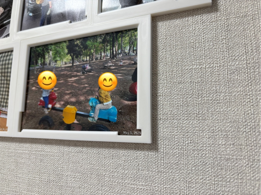 ミニマリスト フォトフレーム｜日付が見えるデザイン 3Dプリントデータ