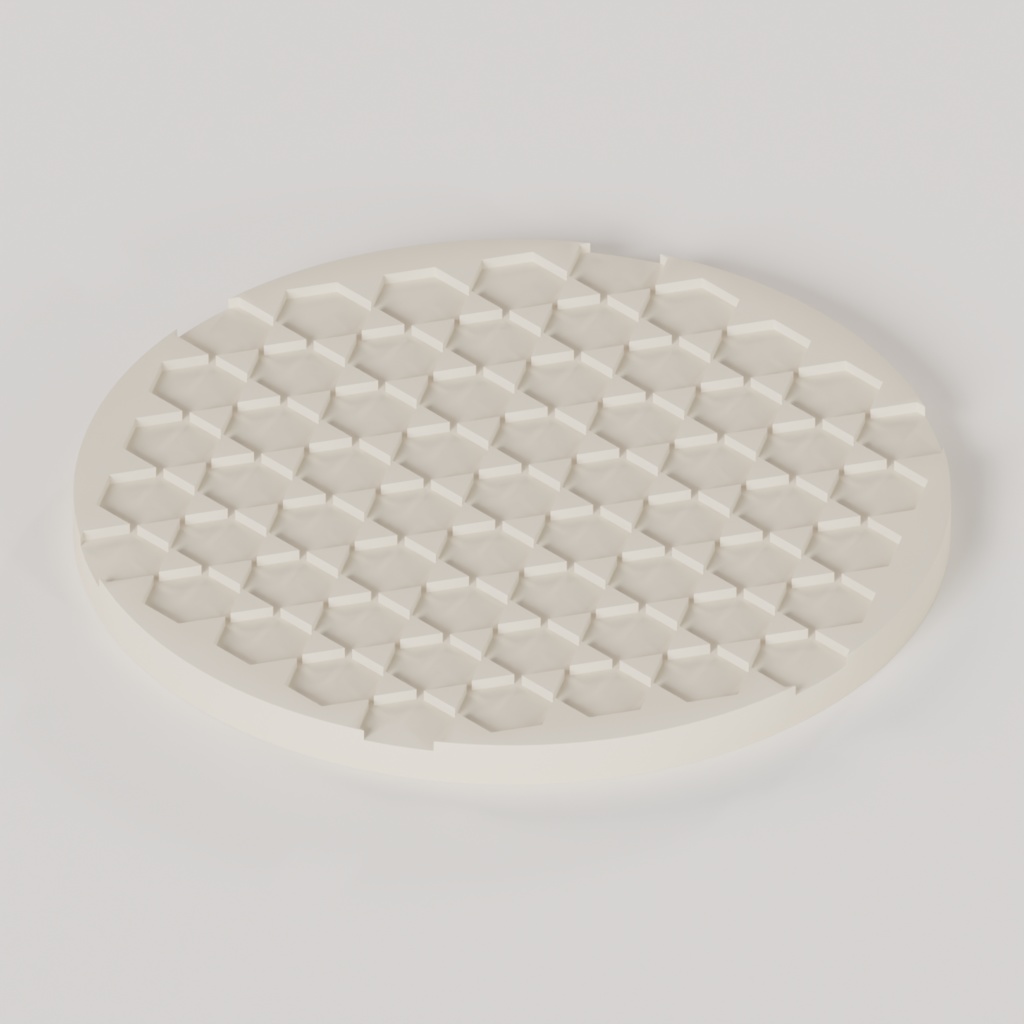 シンプルコースターセット|3種の幾何学パターン 3Dプリントデータ