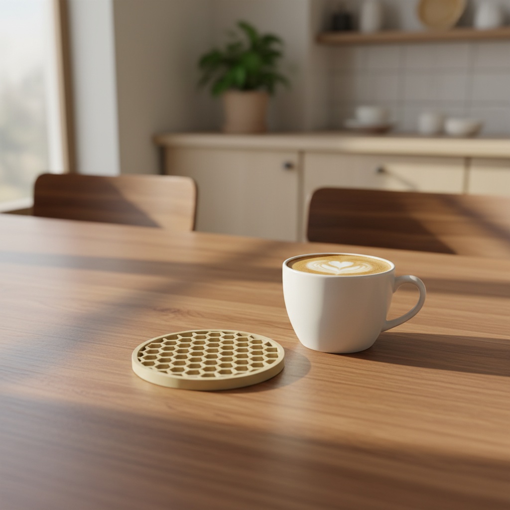 シンプルコースターセット|3種の幾何学パターン 3Dプリントデータ