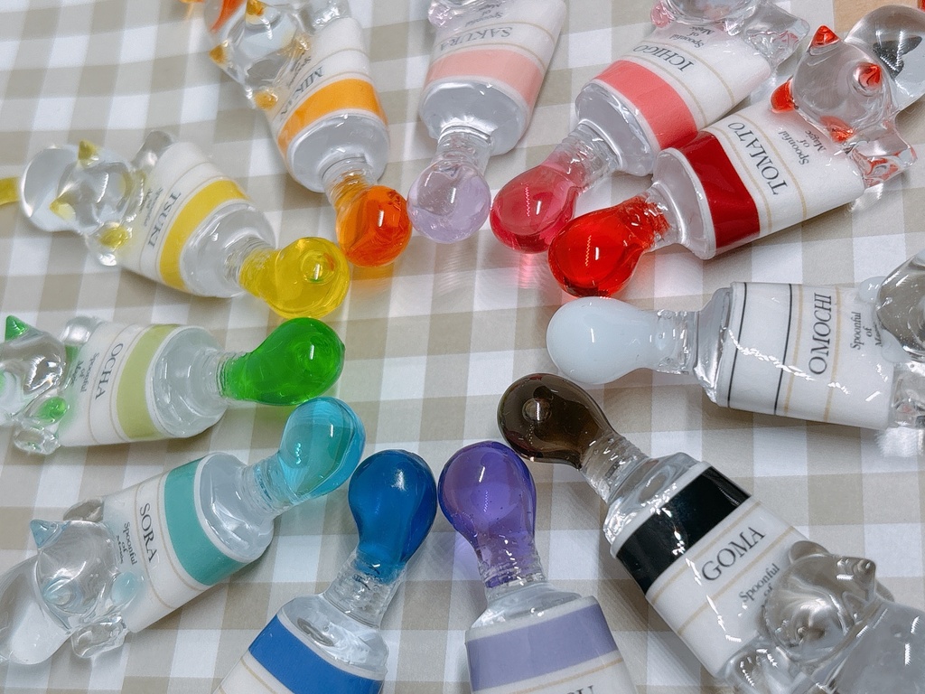 いたずらにゃんこのキーホルダー【オレンジ🧡:みかん】