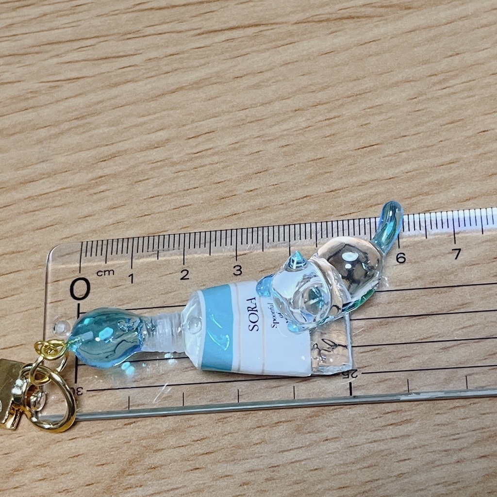 いたずらにゃんこのキーホルダー【緑💚:おちゃ】