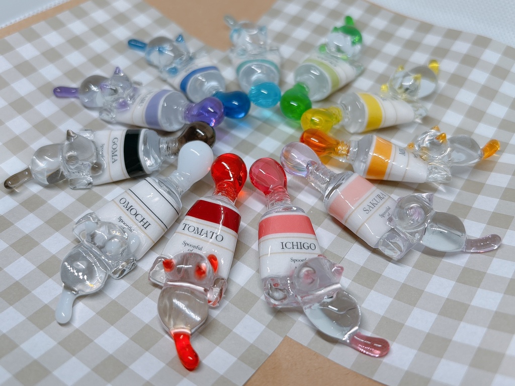 いたずらにゃんこのキーホルダー【青色💙:うみ】