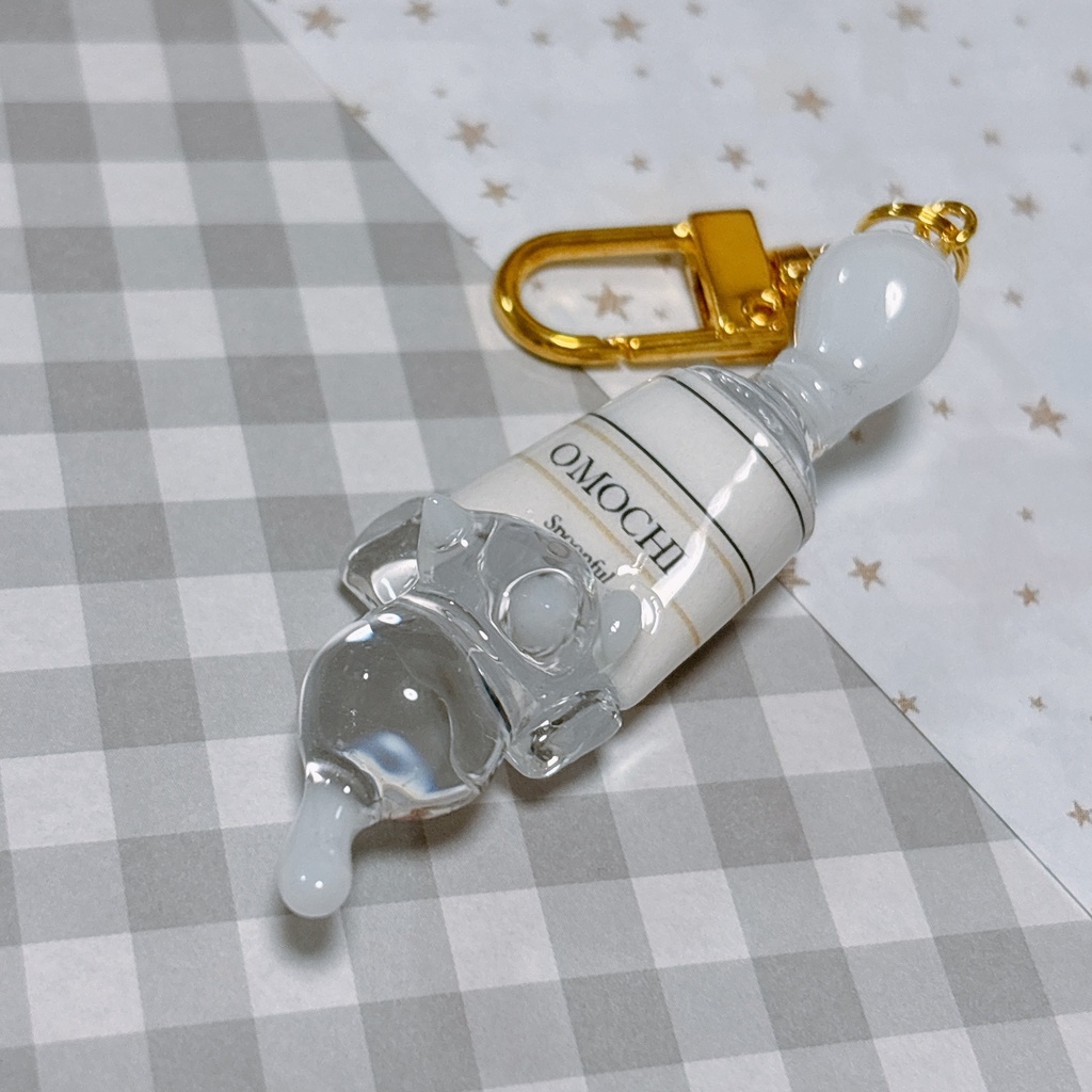 いたずらにゃんこのキーホルダー【白🤍：おもち】