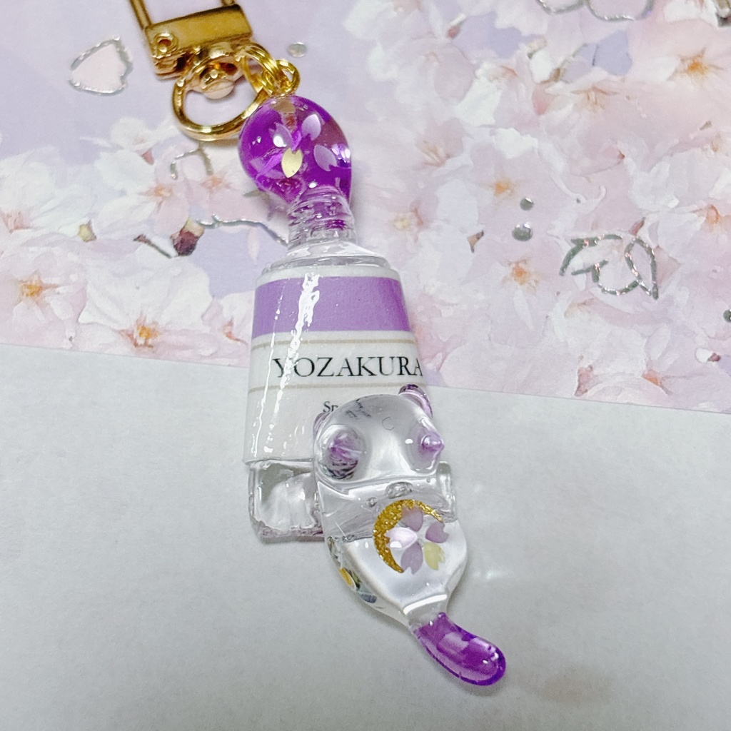【春限定】いたずらにゃんこのキーホルダー【🌸🌙よざくら】