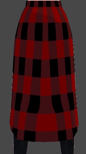 Plaid Skirt Red
