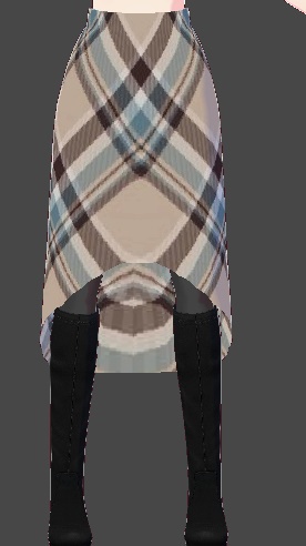 Plaid Skirt Brown