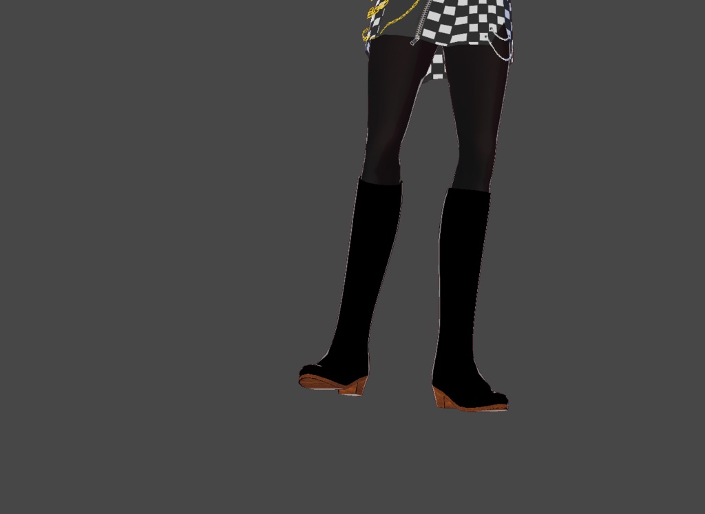 Black Boots Wood Bottoms